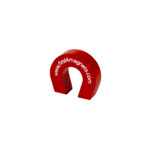 Pocket Size Red Alnico Horseshoe Magnet 3.31lbs Pull (1" x 1 1/8" x 5/16") (x10) - Picture 1 of 1