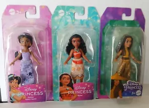 Lot Of 3 Disney Princess Dolls MOANA JASMINE RAYA 3.5" Doll NIB Mattel - Picture 1 of 4