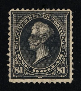 EXCELENTE SCOTT GENUINO #261 F-EN MUY BUEN ESTADO USADO 1894 PRIMERA EDICIÓN DE OFICINA $1 NEGRO TIPO-I - Imagen 1 de 2