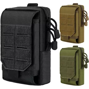 Military Tactical Molle Pouch Waist Belt Phone Pocket Hiking Utility Pack Bag - Picture 1 of 18