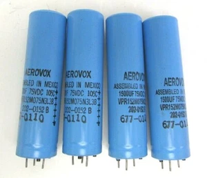 4er-Pack Aerovox VPR152M075N3L3B 1500UF 75V 105C Elektrolytkondensatoren NEU - Bild 1 von 4