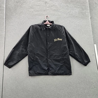 Chaqueta cortavientos vintage No Fear para hombre S negra Y2K grunge skate bordada a presión Foto 1 de 4