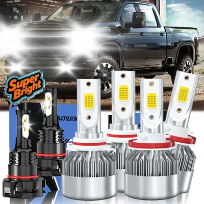 Kit de faros antiniebla LED 6000K para Chevrolet Silverado 1500 2007-2015 Foto 1 de 4