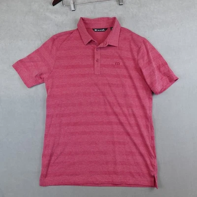 Camisa Polo Travis Mathew Hombre M Performance Golf Manga Corta Rayas Rojas Foto 1 de 4