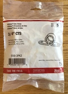 Sioux Chief EZGlide 3/4in Natural Plastic Pipe Tube PEX CVPC Clamps Mounts - Picture 1 of 2