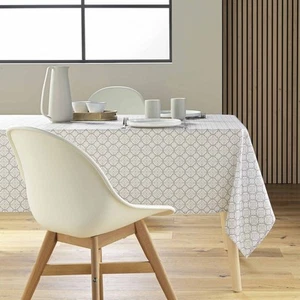 Nappe antitache rectangulaire - 145x240cm - Fleurs naturel - Naturel - Foto 1 di 5