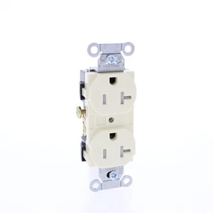 Hubbell CR20ALTR Almond 20A Tamper Resistant Duplex Receptacle 5-20R Commercial - Picture 1 of 5