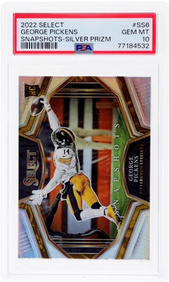 2022 Panini Select George Pickens Snapshots Silver Prizm #SS-6 PSA 10 Rookie RC - Image 1 of 2