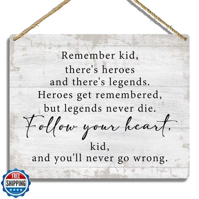 The Sandlot Legends Never Die Boy Nursery Decor, Wooden Hanging Plaque Wall S - Image 1 of 4