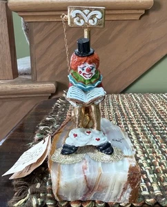 Rare Collectible Judi Originals Signed 24K Gold Toilet Clown Hand Painted Unique - Picture 1 of 11