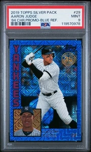 👑 2019 TOPPS SILVER PACK 1984 CHROME PROMO 29 AARON JUDGE BLUE REFRACTOR 💎 PSA - Picture 1 of 3