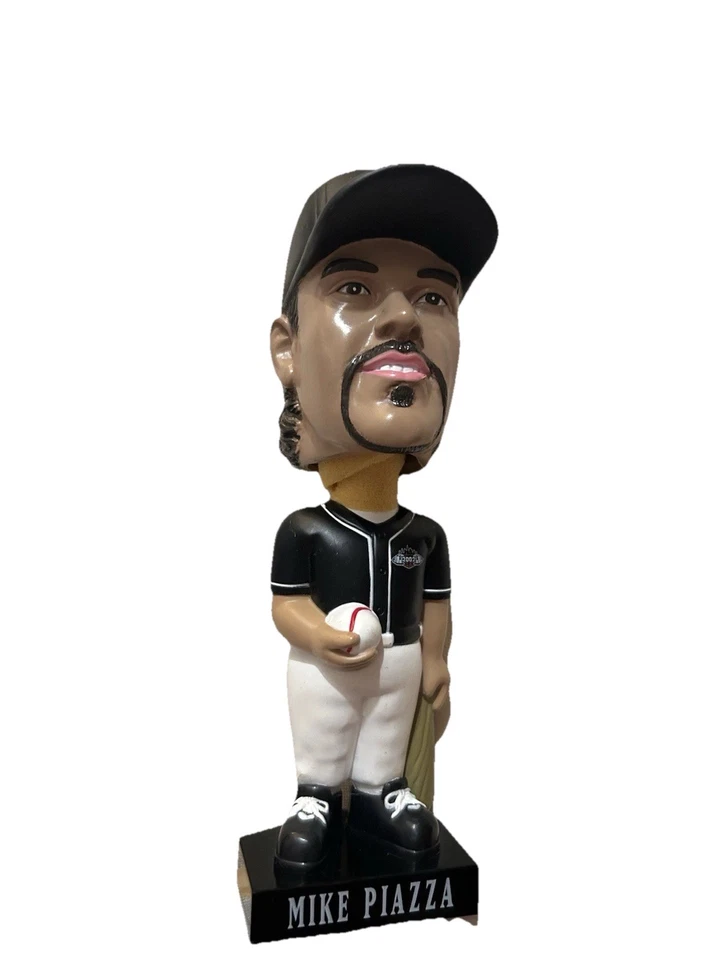 Camiseta deportiva de béisbol Mike Piazza Bobblehead 2002 con licencia MLBPA #31 negra coleccionable Foto 1 de 3