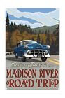 Madison River Montana Road Trip Hills Metal Art Print from Travel Artwork by ...