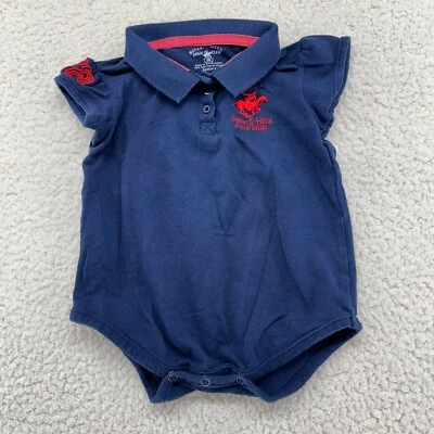 Beverly Hills Polo Club 24 Mth цельный короткий рукав темно-синий красный логотип - Изображение 1 из 4