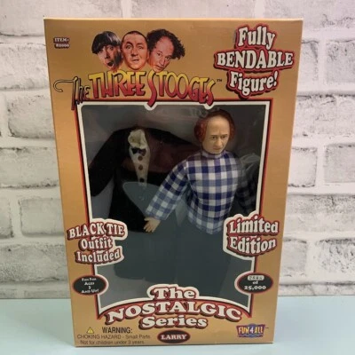 Figura Flexible Larry 1997 Fun4All The Three Stooges Nostalgic Series 82000 Foto 1 de 4