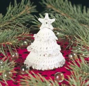 Patrón ganchillo copia 4295.   Pequeño árbol de Navidad.   3 pulgadas de alto.  Algodón - Imagen 1 de 1