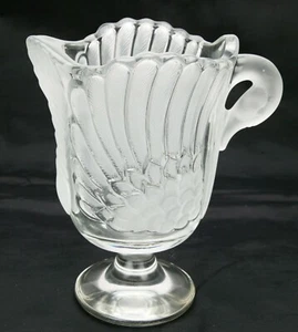 Vintage Very Thick Frozen Glass Small Pitcher. Unusual Piece. Ex. - Picture 1 of 3