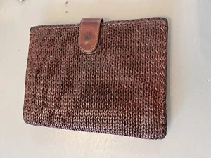 Women Or Men Wallet Cole HANN Buyter Soft Weave Wallet Brown - Picture 1 of 6