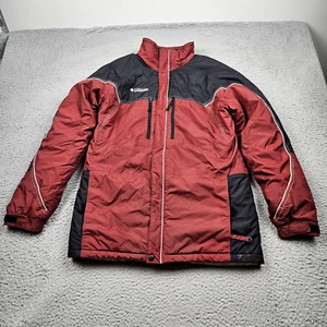 Columbia Jacket Boys (18/20) Red Black Full Zip Long Sleeve Outdoor Hiking Heavy - Picture 1 of 10