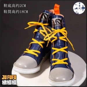 Zenless Zone Zero Ju Fufu Halloween Cosplay Shoes Blue Handmade Shoes Unisex  - Picture 1 of 3