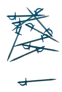 COCKTAIL SWORD STICK NEON PICK STIRRER 10PK CHRISTMAS COCKTAIL PARTY BLUE KIDS - Picture 1 of 7