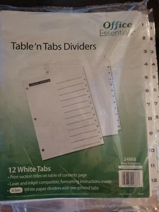 Table and tabs dividers for office - Picture 1 of 1