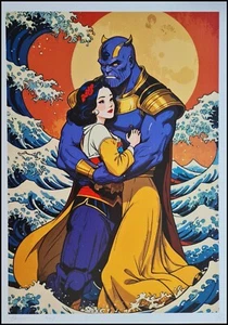 DEATH NYC * Thanos & Snow White * 45 x 32 cm*signed*limited*Certificate # xx/120 - Bild 1 von 11