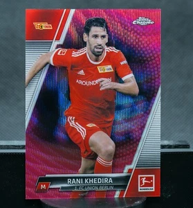 2022 Topps Chrome Bundesliga RANI KHEDIRA #18 rifrattore onda magenta /399 - Foto 1 di 2