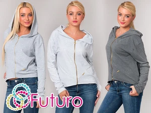 Womens  Stunning Hoodie with Zipper Activewear Coat Pockets Size 10-14 FT1233 - Picture 1 of 6