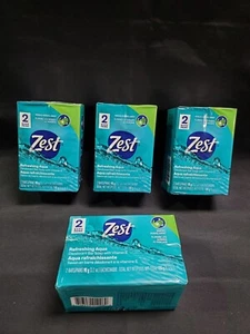 8 Pack Zest Refreshing Aqua Deodorant 3.2 oz. Clean Bath Bar Soap with Vitamin E - Picture 1 of 3
