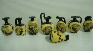 LOTTO 4 ANFORETTE GRECHE DIPINTE A MANO ANNI '80 - Picture 1 of 1