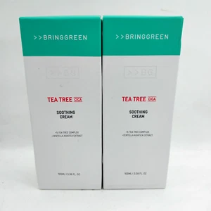 2x BRING GREEN Tea Tree Cica crema lenitiva 3,38 oz illuminante, idratante - Foto 1 di 5