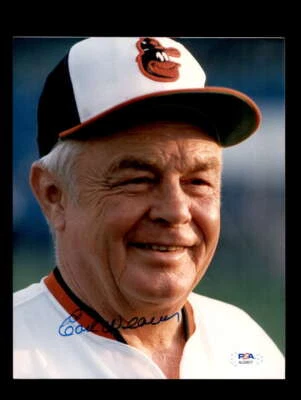 Earl Weaver PSA DNA Signed  8x10 Photo Autograph Orioles - Image 1 of 3
