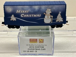 N Scale Micro Trains MTL 101 00 803-B 2016 Custom Christmas Box Car w/o message - Picture 1 of 5
