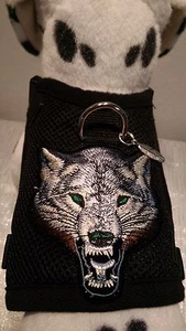 Arnés para perro M, arnés de pecho, arnés blandos, collar, malla negra lobo - Imagen 1 de 5