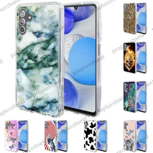 For Samsung Galaxy A13 5G Slim Shockproof Hybrid Printed Case+Tempered Glass x2 - Picture 1 of 21