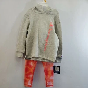 Neu mit Etikett Champion Kleinkinder grau Hoodie & Batik Leggings Set - Bild 1 von 4