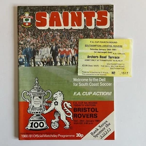 Southampton v Bristol Rovers, FA Cup 4th Round, 24th Jan 1981, * Plus Ticket * - Picture 1 of 4
