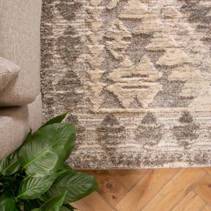 Grau Marokkanische Teppiche Boucle Wohnzimmer Strukturiert Weich Scandi Elfenbein Schlafzimmer Matten - Bild 1 von 6