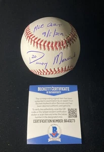 DANNY MENDICK signierter offizieller Rawlings MLB Baseball mit "MLB Debut 3.09.2019" — BAS - Bild 1 von 1