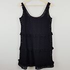 SEED HERITAGE Womens Size 8 Black Tiered Frill Dress RRP $139.95