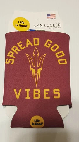 ARIZONA STATE SUN DEVILS KOOZIE CAN COOLER NEW DOUBLE SIDED FLAT Cover