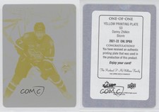 2021 Upper Deck SP Game Used CHL Edition Printing Plate Yellow 1/1 Danny Zhilkin