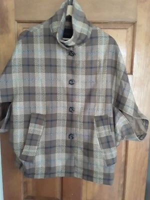 The Limited Collection Brown Plaid Cape Jacket /Coat - Image 1 of 4