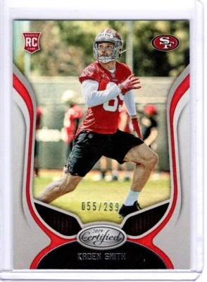 Kaden Smith 2019 Panini Certified RC MIRROR Parallel 055/299 Rookie Card #176 - Image 1 of 2