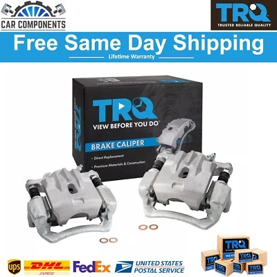 TRQ New Rear Brake Caliper Assembly w/ Bracket & Hardware Pair for Subaru - Image 1 of 4