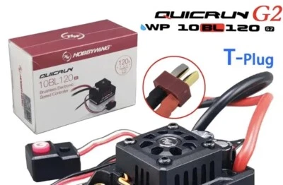 Hobbywing QUICRUN 10BL120 G2 2-4S 120A Sensorless Brushless ESC Deans Connector. - Image 1 of 2