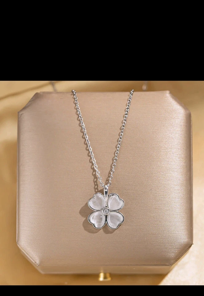 Jewelry Elegant Four Leaf Clover Heart Shape Butterfly  - Image 1 of 1