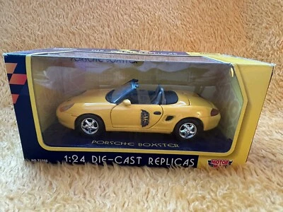 Porsche 986 Boxster Speed 1997-2004 amarillo gris modelo 1:24 en caja motor máximo Foto 1 de 4