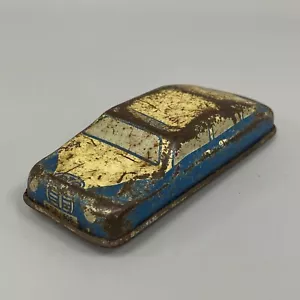 Coche De Policía Chapado En Estaño Coleccionable Sin Marca Juguete Vintage Retro - Imagen 1 de 8